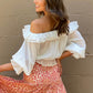 LA0759SS Ruffle Off Shoulder Top (Pack) on Sales $7