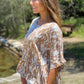 LA0788SS Frill hem Printed Top (Pack)