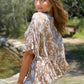 LA0788SS Frill hem Printed Top (Pack)