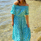 XW20414SS Paisley Off-shoudler Maxi Dress (Pack)