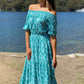 XW20414SS Paisley Off-shoudler Maxi Dress (Pack)
