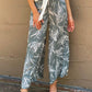 ZW2191SS Wide Legged Leaf Print Pants (Pack) New Arrival
