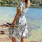 XW20429SS Floral Lace Trim Midi Dress (Pack)