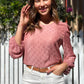 LA0627-2SS Textured Pink Blouse (Pack)