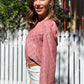 LA0627-2SS Textured Pink Blouse (Pack)