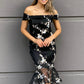 TG2576-1TB Floral Embroidered Off Shoulder Dress (Pack)