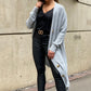 LY391TB Long Lined button Up Knit Cardigan (Pack)