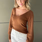 LA0920SS Balloon Sleeve V-neck Knit Top (Pack)
