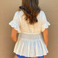 LA0716-1SS V-neck Ruffle Sleeve Top (Pack) On sales $8