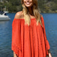 LA0481-1SS Rust Off Shoulder Top (Pack)