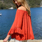 LA0481-1SS Rust Off Shoulder Top (Pack)