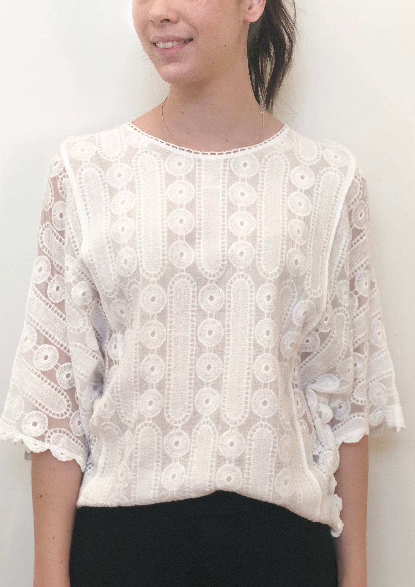 XX009SS Embroidered Crochet Top (Pack) New Arrival