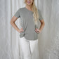 YW12356SS Side Knot V-Neck T-Shirt  (Pack)