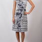 YW17169TB Striped Floral Grey Dress (Pack)