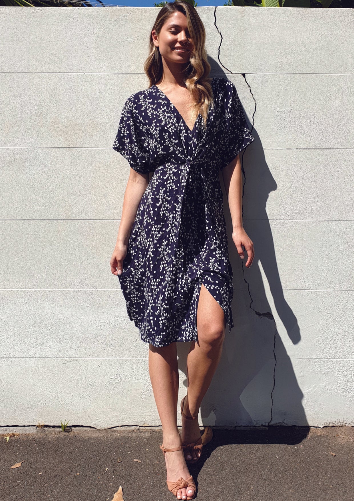 ZW16445TB Navy Floral Dress (Pack)