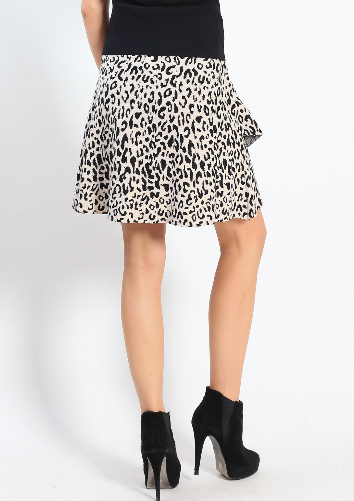 YW1813-1SS Leopard Print Layered Skirt (Pack)
