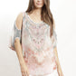 XW12317-86SS Rose Embellished Top (Pack)