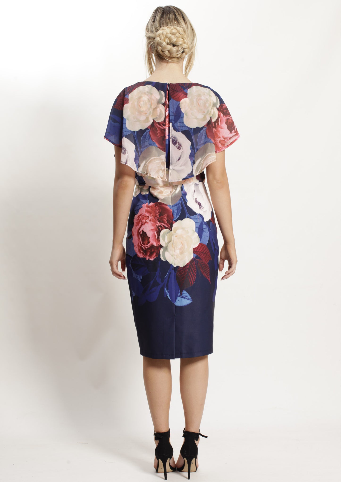 WA2116-1TB Chiffon Overlayed Floral Dress (Pack)