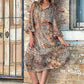 LA0611SS Leopard Floral Print Midi Dress (Pack)