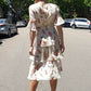 LA0211-4TB Floral Ruffle Dress (Pack)