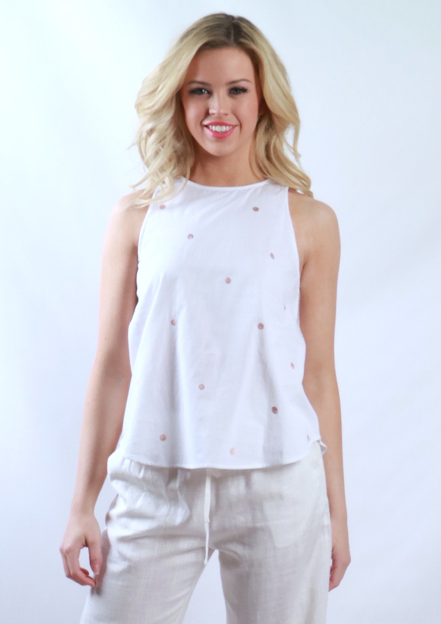 VY00335SS Spotted Sleeveless Top (Pack)